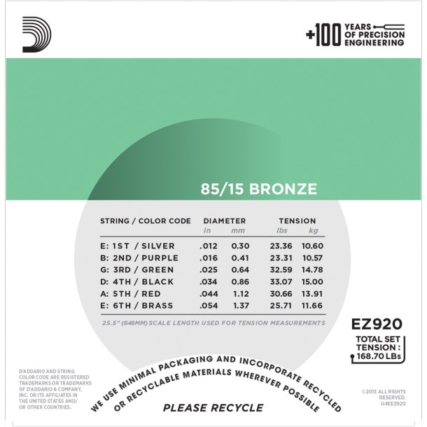 D'Addario EZ920, 012-054